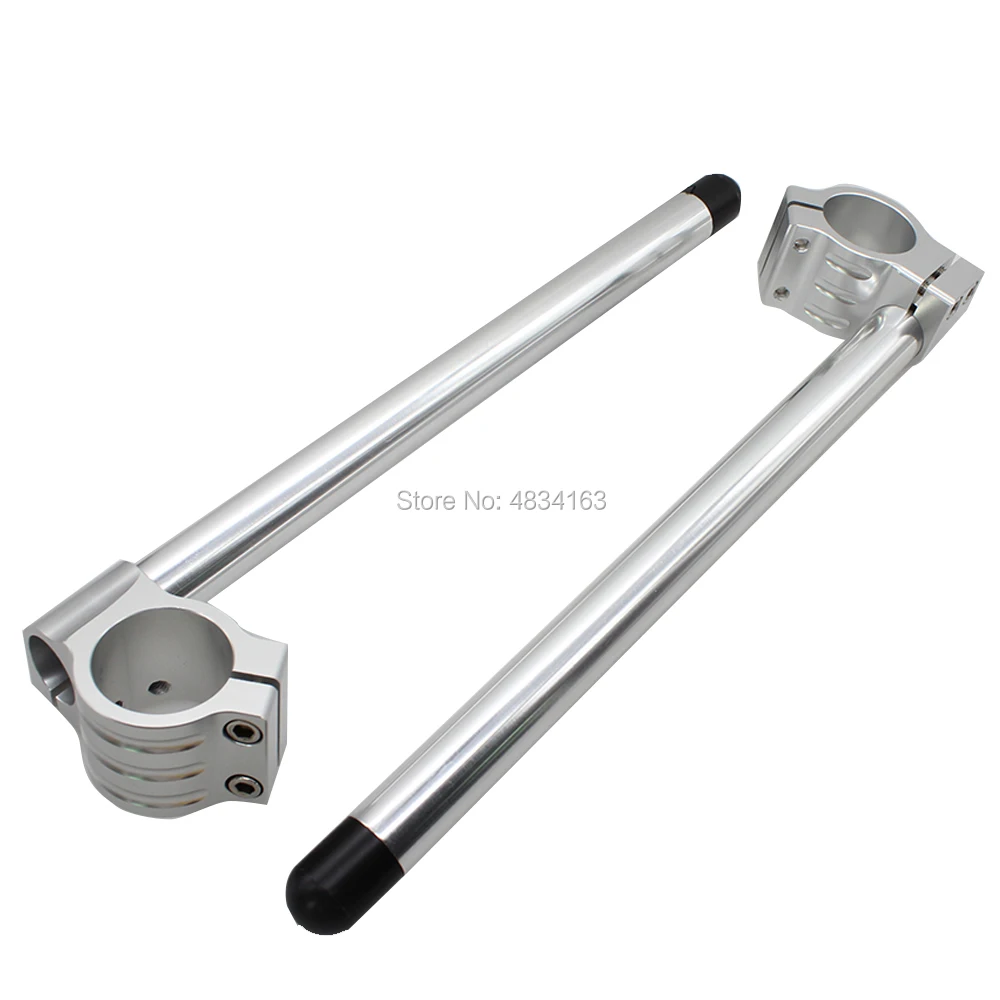 

Silver Clipons 31MM 33MM 35MM 36MM 37MM 39MM 41MM 45MM 48MM 50/51MM CNC Motorcycle Clip Ons Fork Handlebars for Kawasaki Yamaha