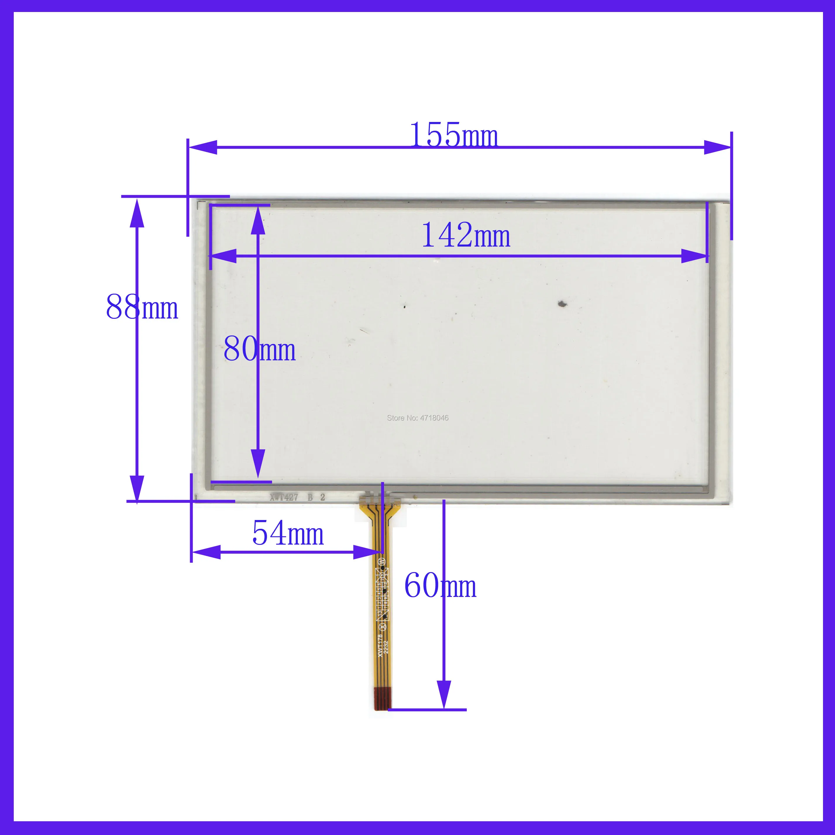 ZhiYuSun wholesale 155*88mm 6.2inch 4lines resistance screen for car  DVD redio this is compatible 155*88