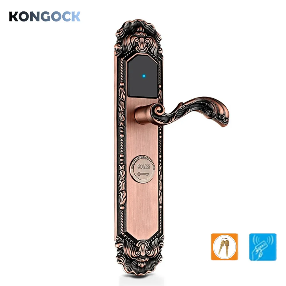 

Electronic IC Card Vintage smart door lock for Home and office and Hotel with back-up key