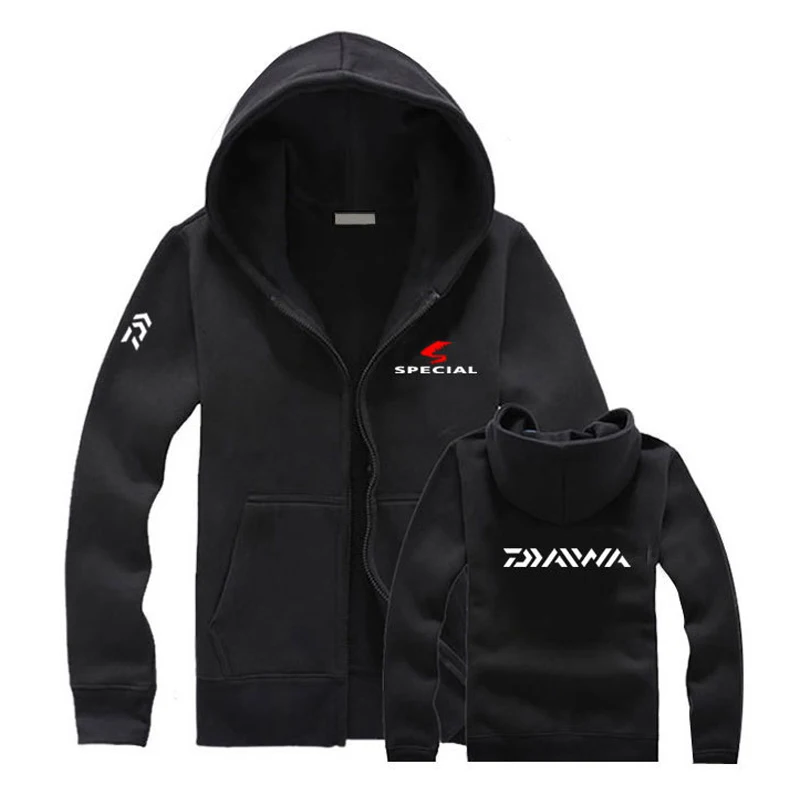 

1PC New Women Men Daiwa Windproof Warm Fishing Clothing Autumn Spring Plus Velvet Outdoor Sports Hiking Fishing Sweatshirt