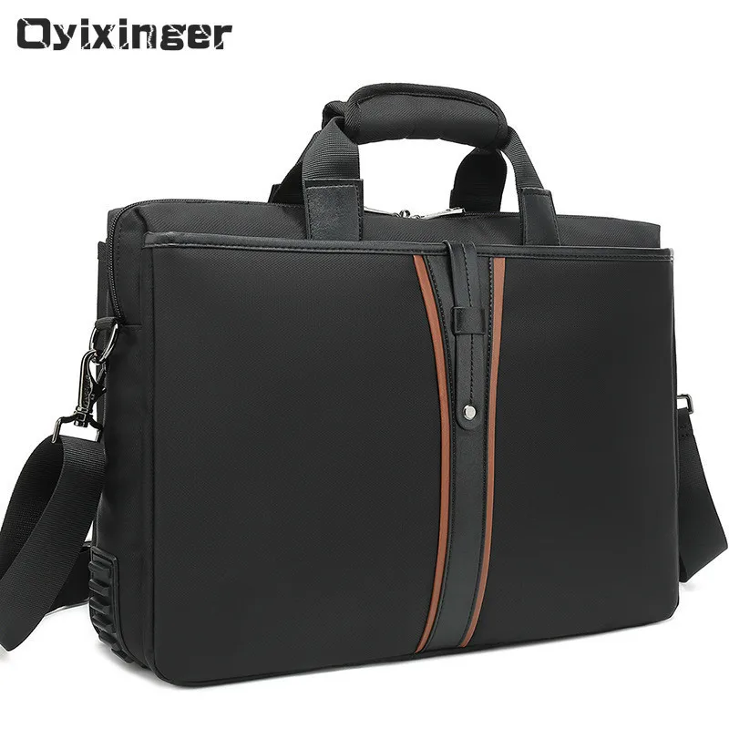

2019 New Men's Black Laptop Briefcase Bag Man Shoulder Bag Male Business Handbag Men 15.6" Computer Bags For Macbook Matebook