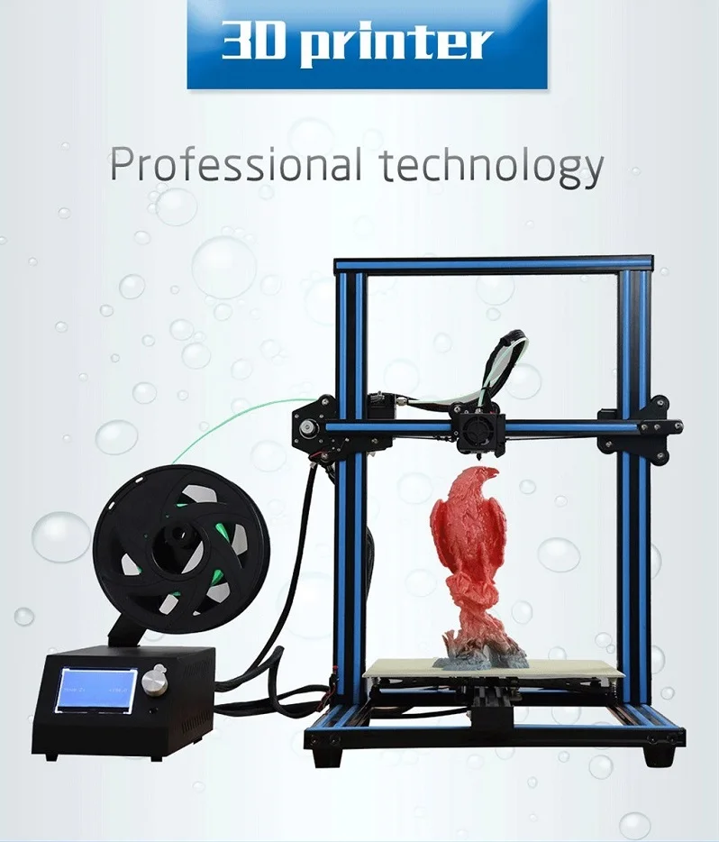 

3D Printer DIY Kit M18 Upgraded Printing DIY KIT Hotbed 300*300*400mm 1.75mm Consumables 0.4mm Nozzle Blue/orange/yellow color
