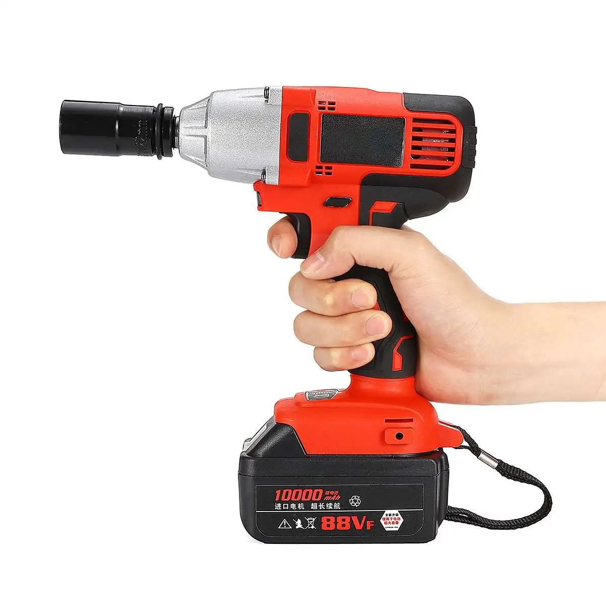 

21V Electric Impact Wrench 10000mAh Lithium Battery Cordless Wrench Home Repair Power Tool 330N.m Brush Drill