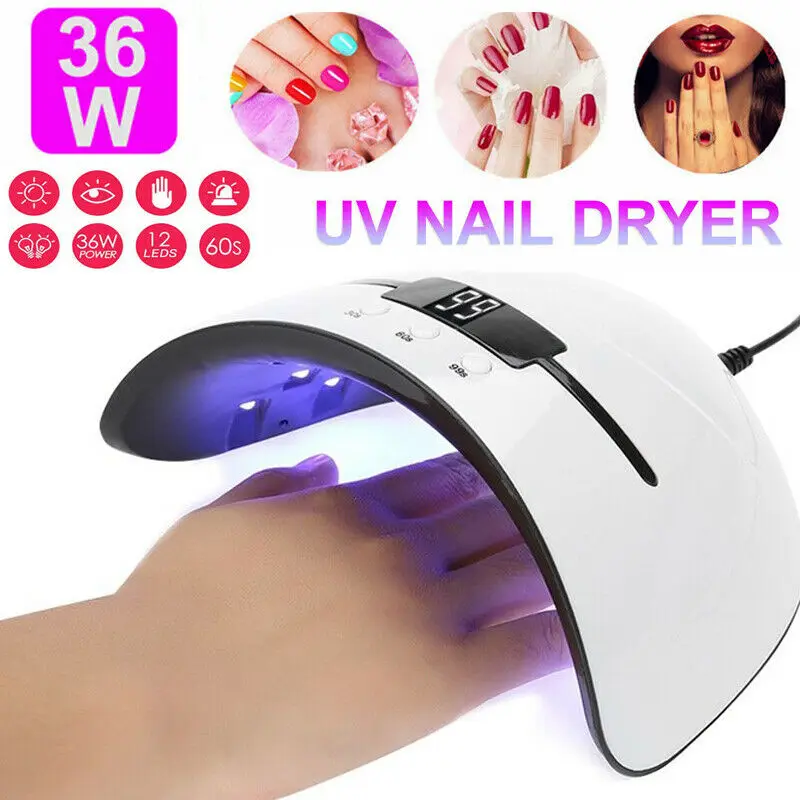 

LED Nail Lamp Gel Nail Polish Dryer UV Light Fast Curing w/ Auto-Timer Sensor