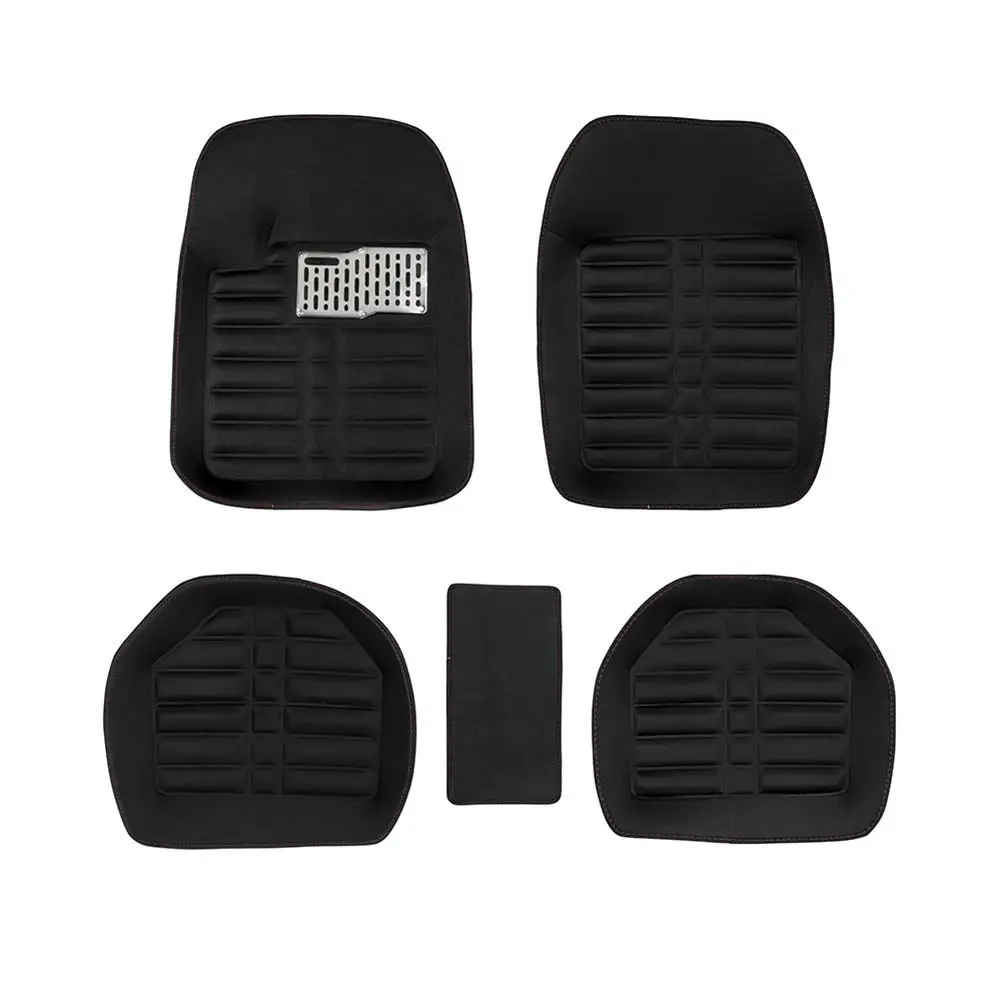 

5pcs Car Floor Mats Rubber Car Mats Dirt-proof Cushion Non-Slip Mat Car Front Rear Floor Liners Foot Pads Automobile Carpet