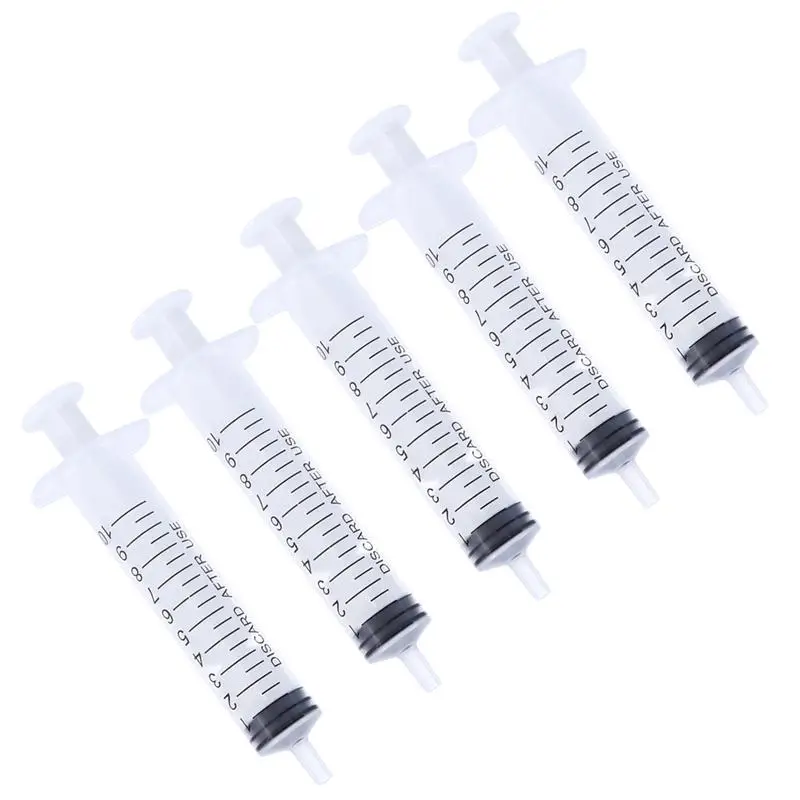 

5 Pcs 10ml Luer Lock Syringes Industrial Grade Glue Applicator Syringe Without Needle
