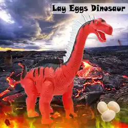Мотор электронный игрушечный динозавр большой размер динозавр игрушки с тремя яйцами и вспышсветодио дный свет и проекция детские подарки