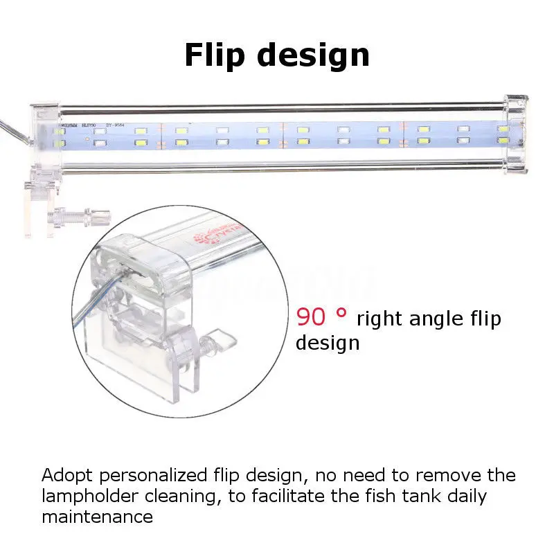 12/18/24/36 светодиодный аквариумный Светильник Зажим для выращивания растений в аквариум светильник ing сине-белые Лампа 220V
