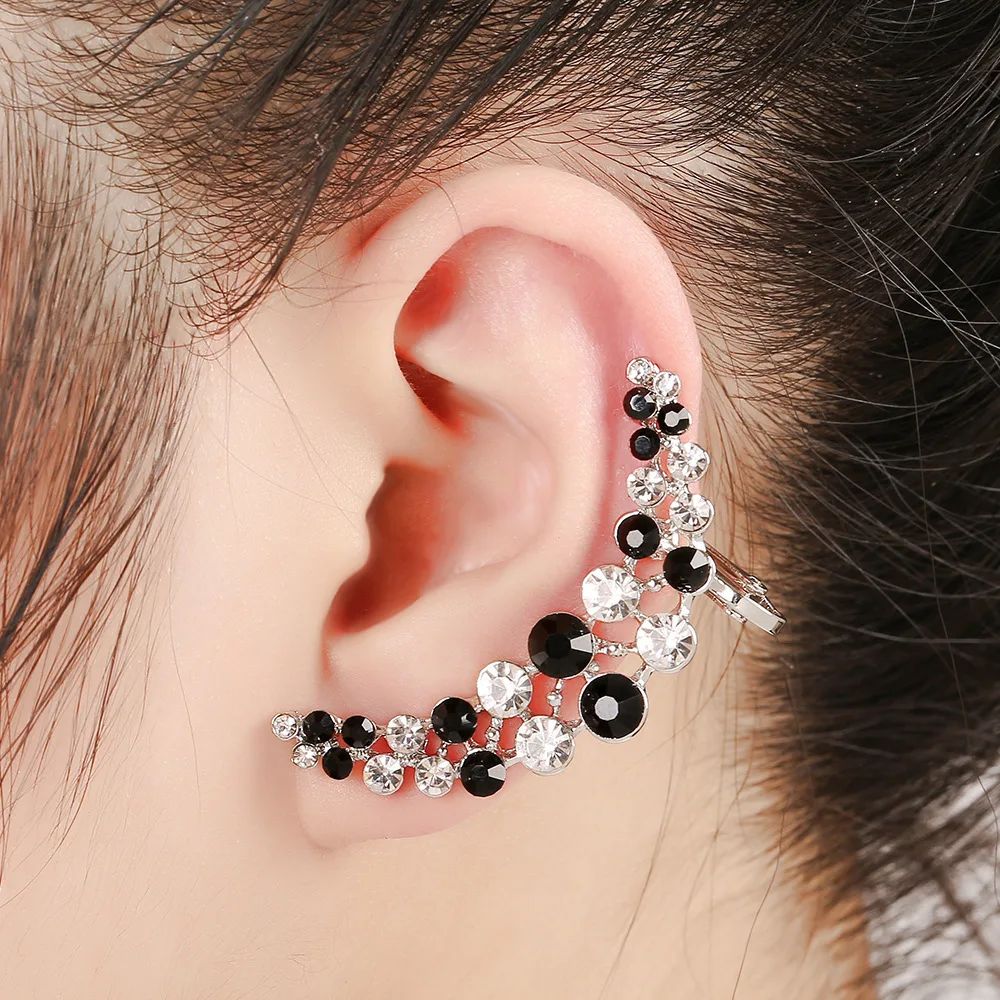 

New Pattern Fashion Jewelry Bohemia Style Crystal Earrings Originality Moon Shape Ear Stud Women Accessories