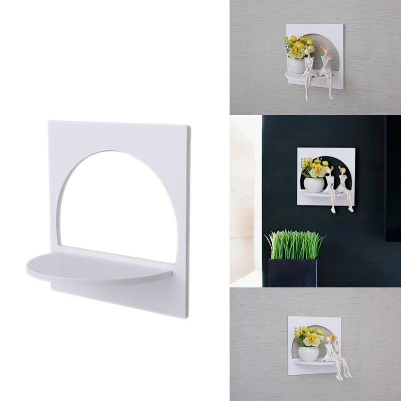 

Fangyuan Wall hanging shelf wall racks perforated wall hanging simple bedroom living room creative rack PVC Wood Plastic