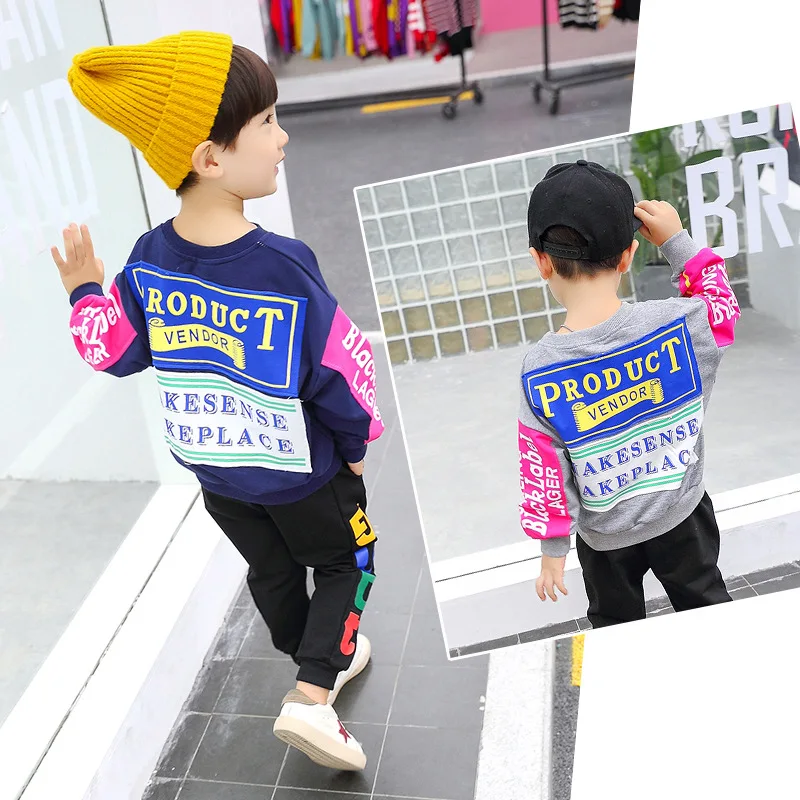 

Boys clothes spring and autumn new 2019 baby long-sleeved letters fashion children's clothing