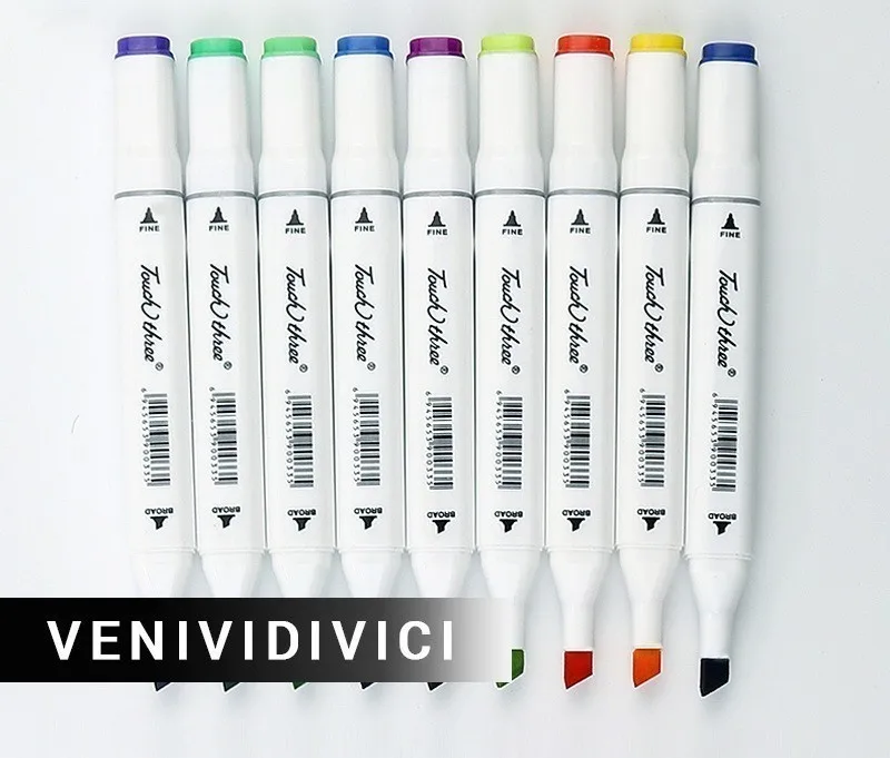 

Best Double-head Pen Student Comic Painting Touch Quality Goods Oiliness Colour art supplies marker Three generations