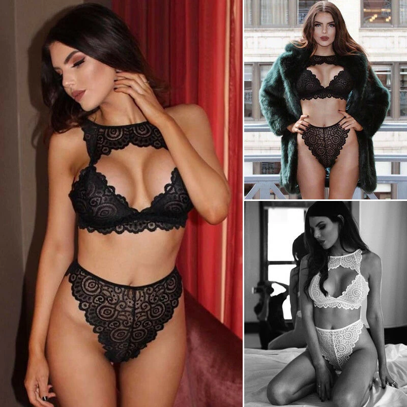 

S-2XL Women Sexy Lingerie Set Lace OpenBra+G-Strings Thong Lingerie Sexy Hot Erotic Babydoll Plus Size 2Pcs Sexy Underwear XXL