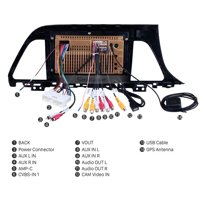 Perfect Seicane Android 9.0 for 2015 2016 2017 Hyundai Sonata Head Unit GPS Navigation Radio 9 Inch Car Stereo Support Rear camera 4