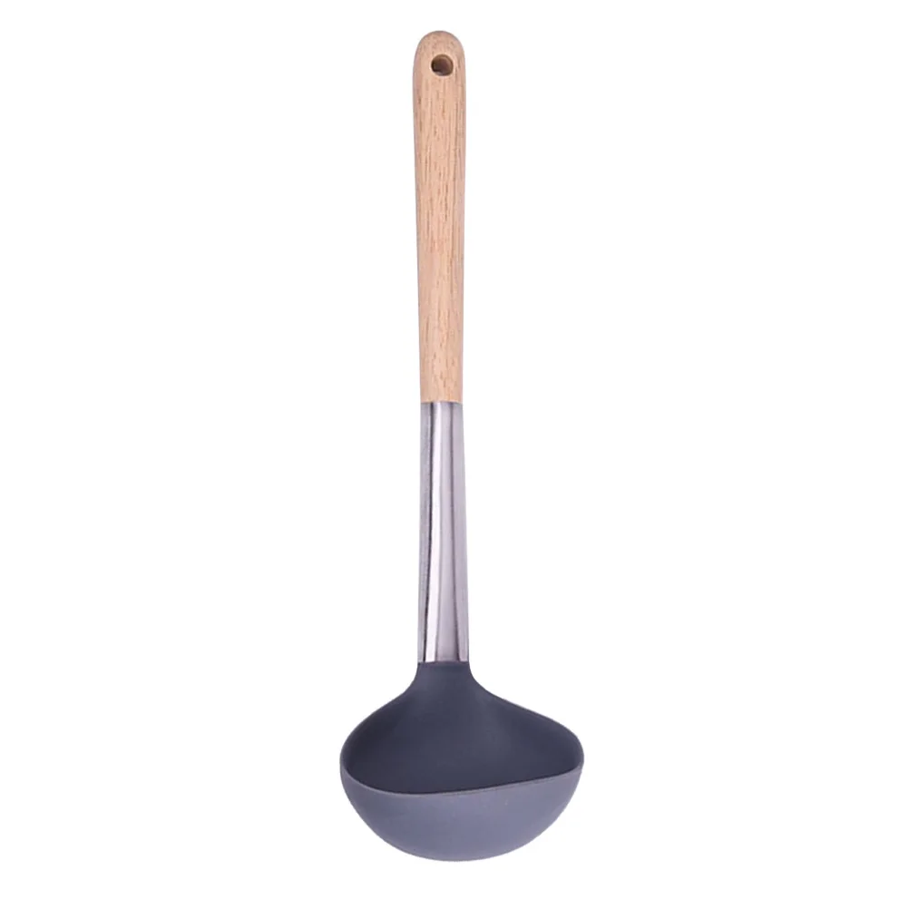 

1 Pc Silicone Soup Spoon Heat Resistant Long Handle Cooking Scoop Soup Ladle Cookware Kitchen Utensil for Home Restaurant
