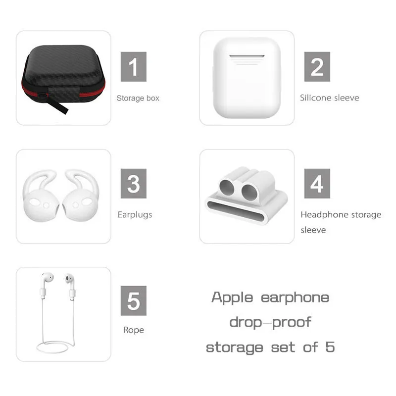 5pcs/set Silicone Wireless Bluetooth Earphones Case For Airpods Apple I10 I12 Tws Earbud Earphone Accessories Protective Cover