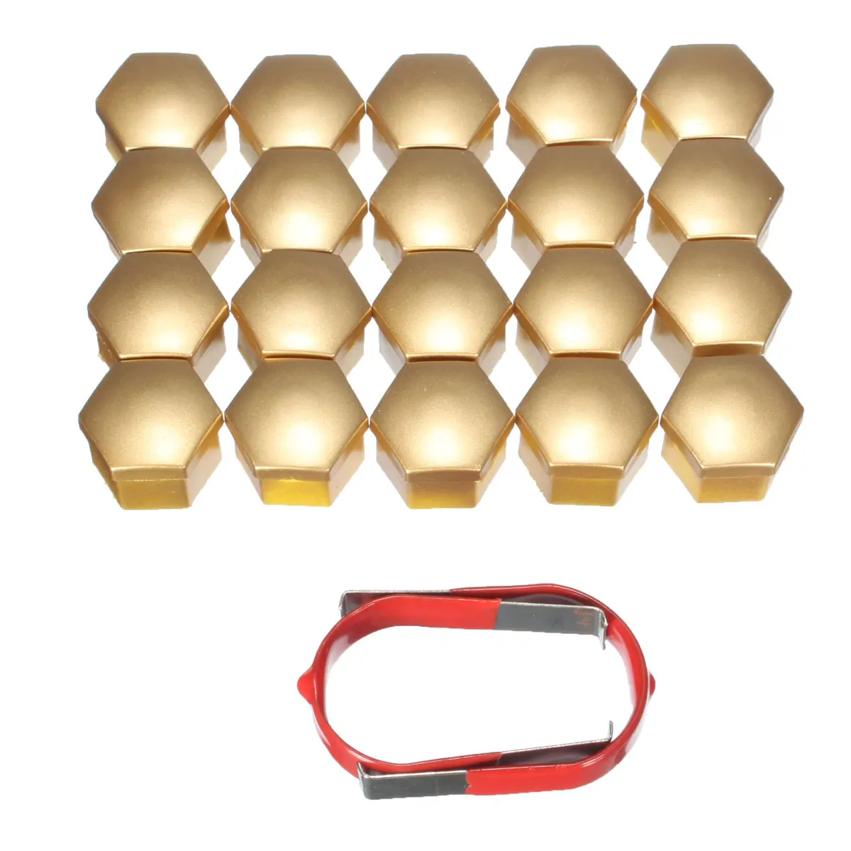 Buy 20pcs 17mm Golden Plastic Wheel Nut Bolt Covers