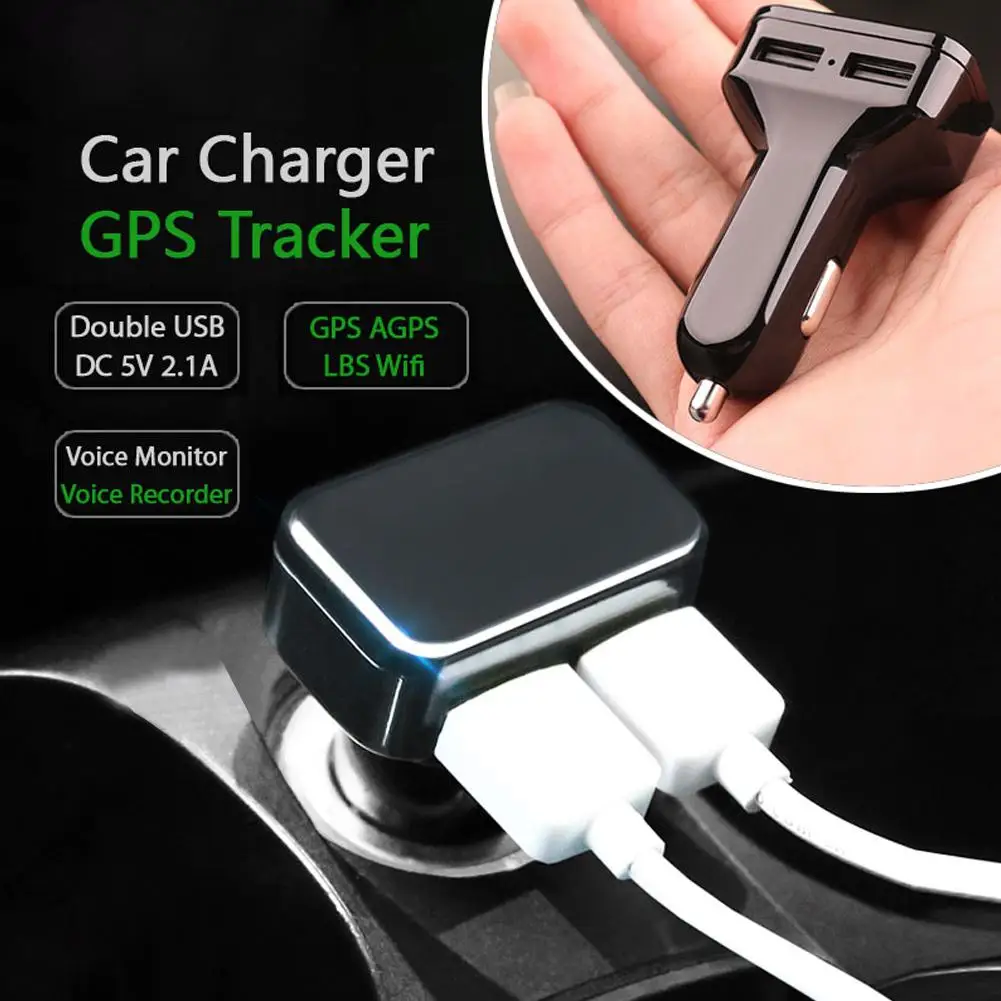 

DSstyles Car Charger GPS Tracker GPS GSM Wifi LBS Real-time Tracking Call SMS Voice Monitoring Recorder