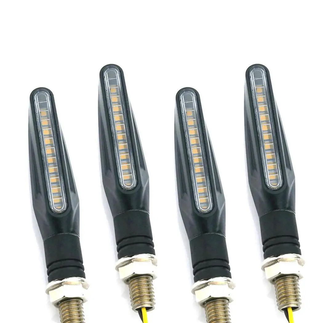 2 шт./4 шт. мотоциклетные указатели поворота 12 * 335SMD хвостовые мигалки LED струящаяся