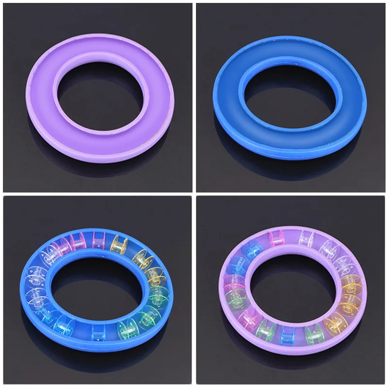 

Donut Shape Circle Rubber Empty Storage Box Organizer Holder For Bobbins Spool