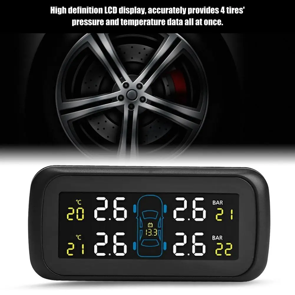 Автомобильная система контроля давления в шинах ABS TPMS ЖК дисплей прикуриватель