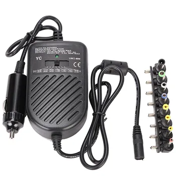 

Quelima 80W 15V 24V Notebook Multi-purpose Power Adapter Car Charger ABS 100cm Length Car Notebook Charger