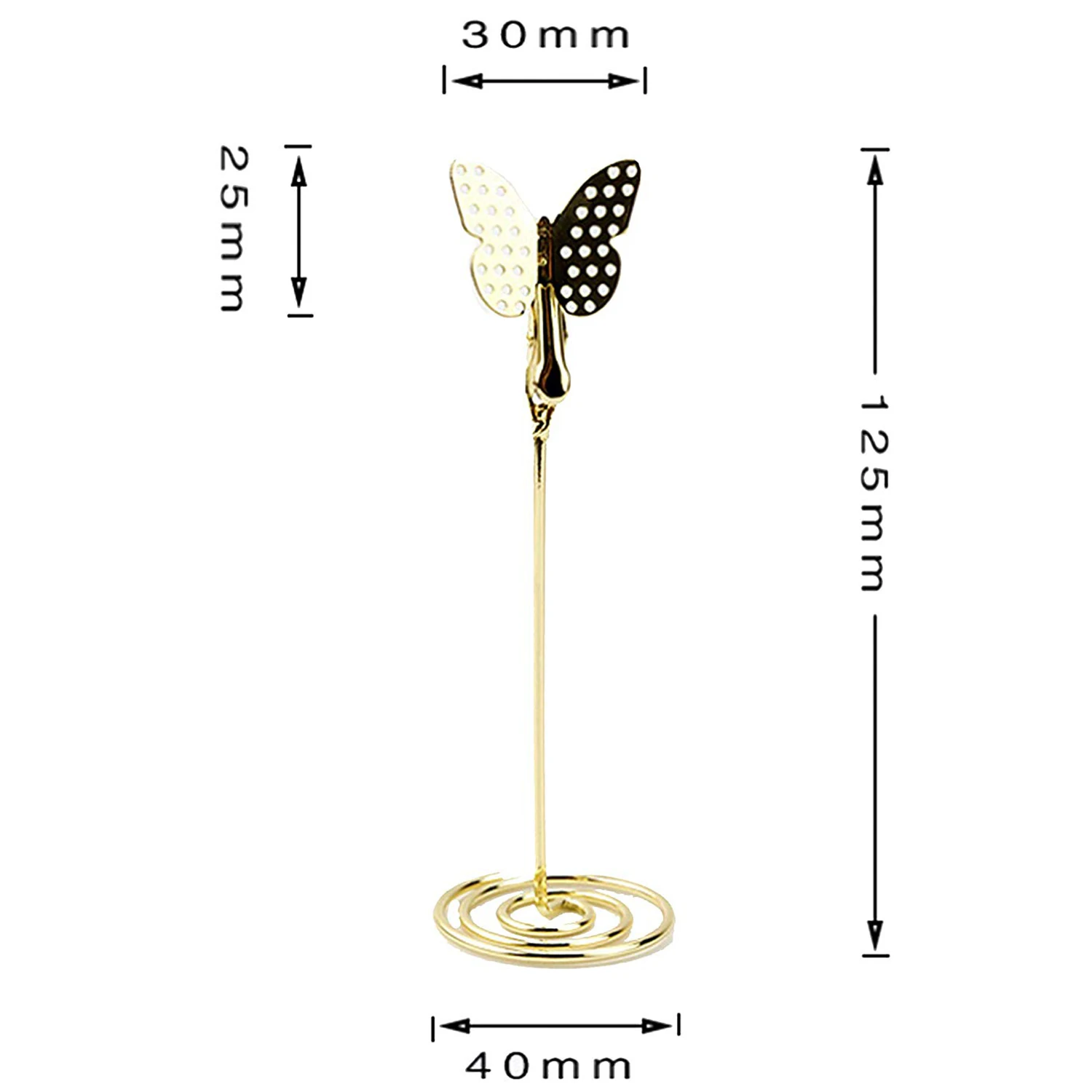 

Memo Clips Holders with Alligator Clips and Butterfly Shape Photo Holder Stand Place Card Holders for Wedding Party Favors, 6