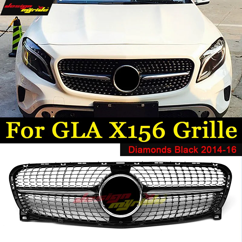 Us 7998 For Mercedesmb Gla Class X156 Diamonds Grills Gla180 Gla200 Gla250 Black Abs Without Central Logo Diamonds Front Grille 2014 16 In Racing