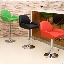 Подъемное вращающееся барное кресло с высокой ногой, повседневное утолщенное барное кресло из искусственной кожи
