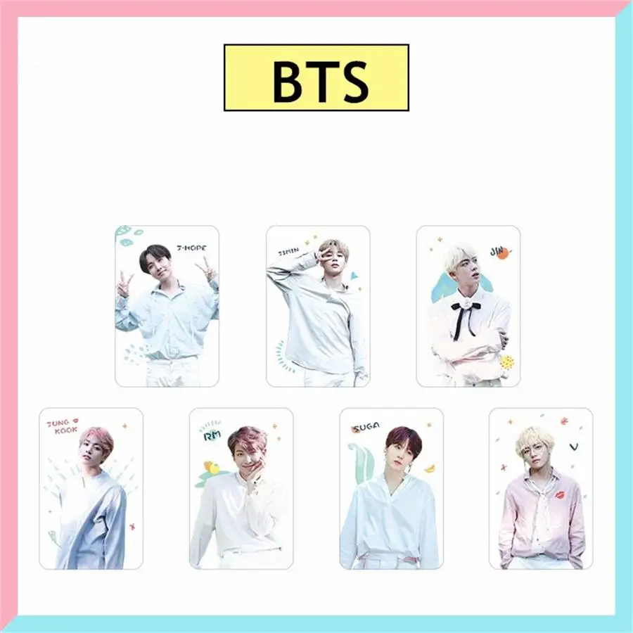 

Kpop BTS Transparent PVC Photo Cards Bangtan boys ARMY SUGA V Matte Photocard Poster 7pcs/set