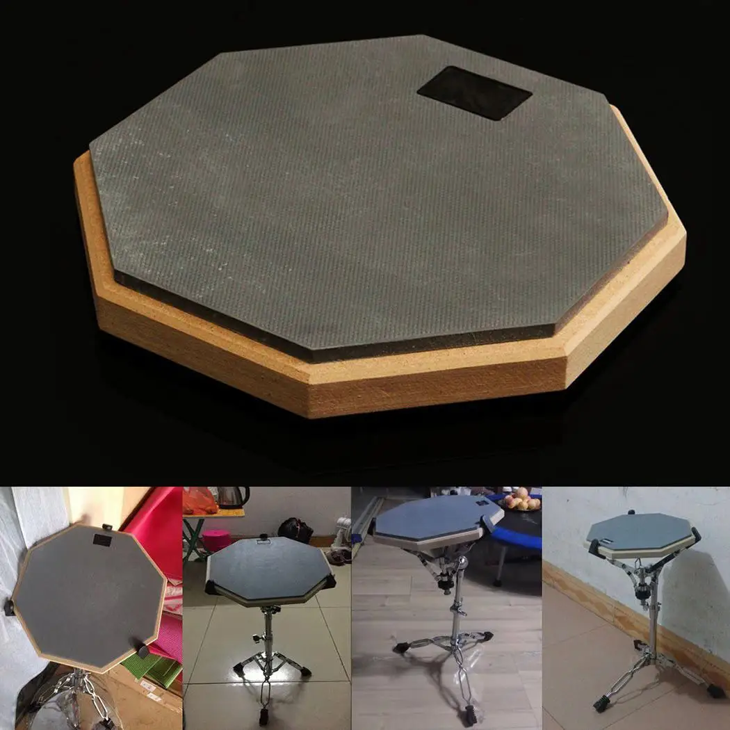 

8 inch Soft Gray Plate Stroke Drummer Practical Pad (without bracket) Drum Mute Casual Cushion Wooden Mat