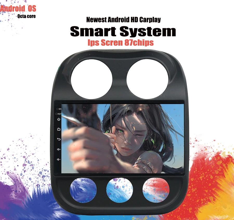 10 1 &quot6G RAM 128G ROM Android 0 автомобильный DVD GPS для JEEP COMPASS 2010 2011 2015 16 аудио Радио Стерео