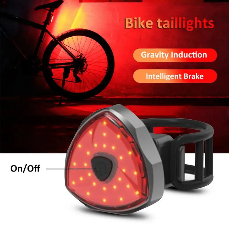 Discount Bike Bicycle light LED Taillight Rear Tail Safety Warning Cycling Portable Light  USB Rechargeable Intelligent Gravity Sensing 5