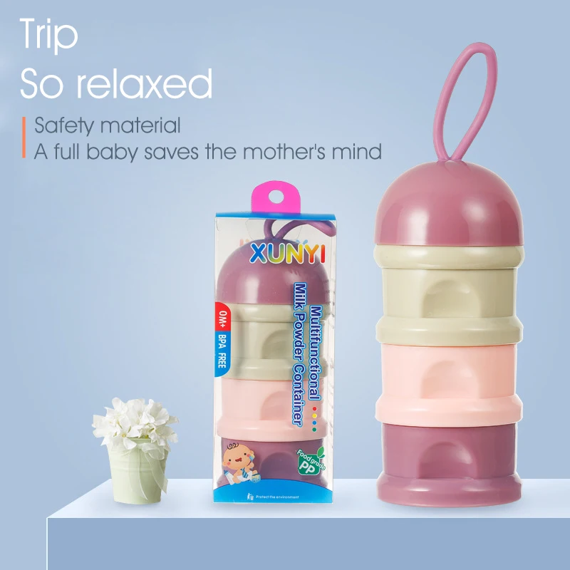 

Plastic Milk Powder Box for Children, Three Large-capacity Milk Powder Box for Infants, Convenient Three-Layer Milk Powder Box