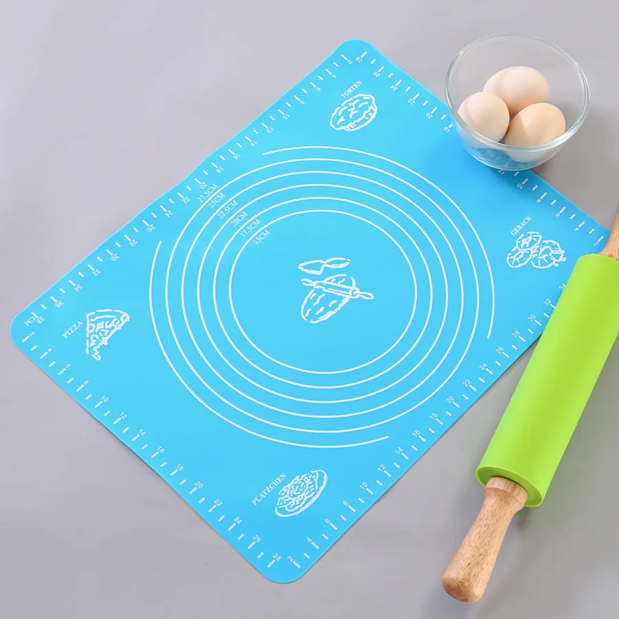40X30 см силиконовый коврик для выпечки высокотемпературный устойчивый коврик толстый нескользящий со шкалой купить на AliExpress