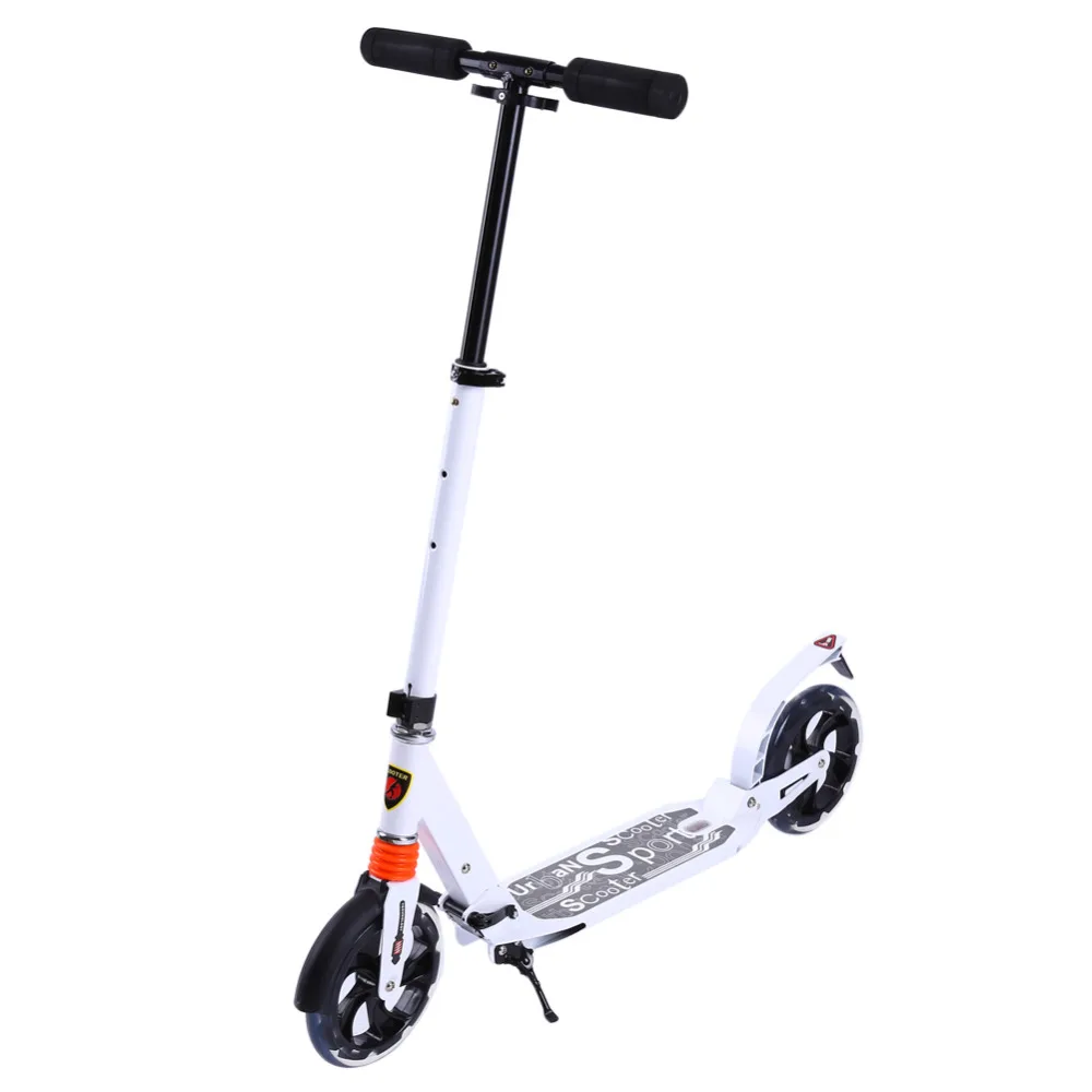 

DE Aluminum Alloy T-Style Children Scooter 2 Wheels Lightweight Skateboard Sports Teenage Adjustable Foldable Foot Scooters
