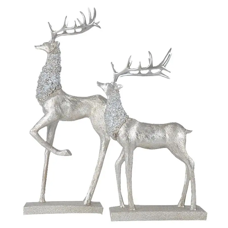 AUGKUN 2 PCS لكل مجموعة عاشق زوجين الغزلان زينة زخرفية للعيش خزانة للغرفة مبتكرة الأوروبية نمط حامل تلفاز لغرفة النوم