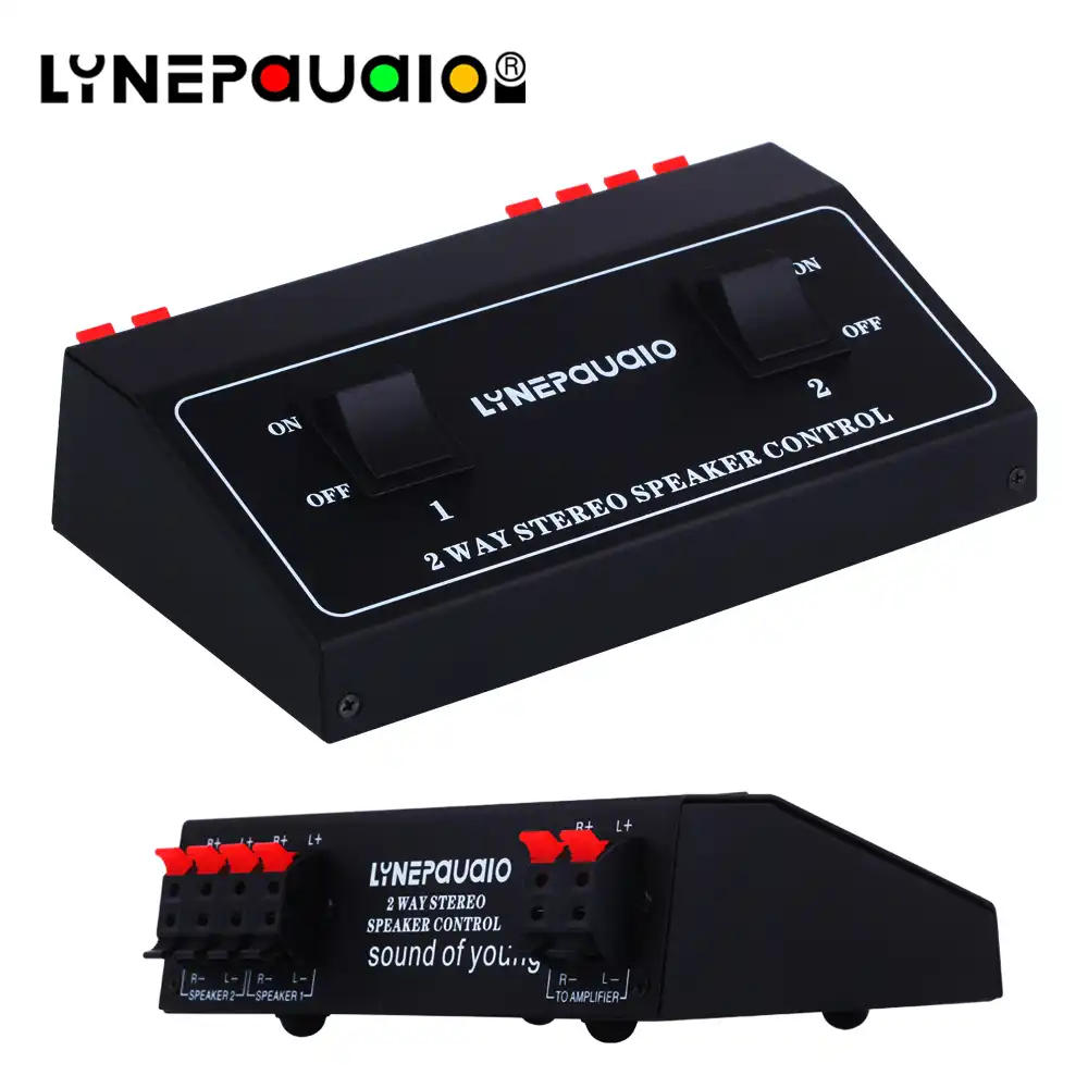 speaker splitter box with volume control