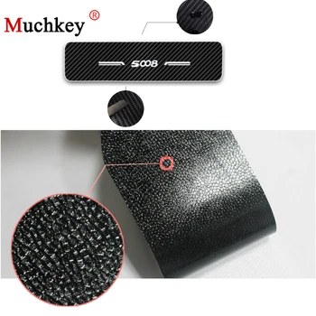 

Car Scuff Plate Door Sill Guard For Peugeot 5008 Door Threshold Plate 4D Carbon Fiber Vinyl Car Sticker Auto Accessories 4pcs