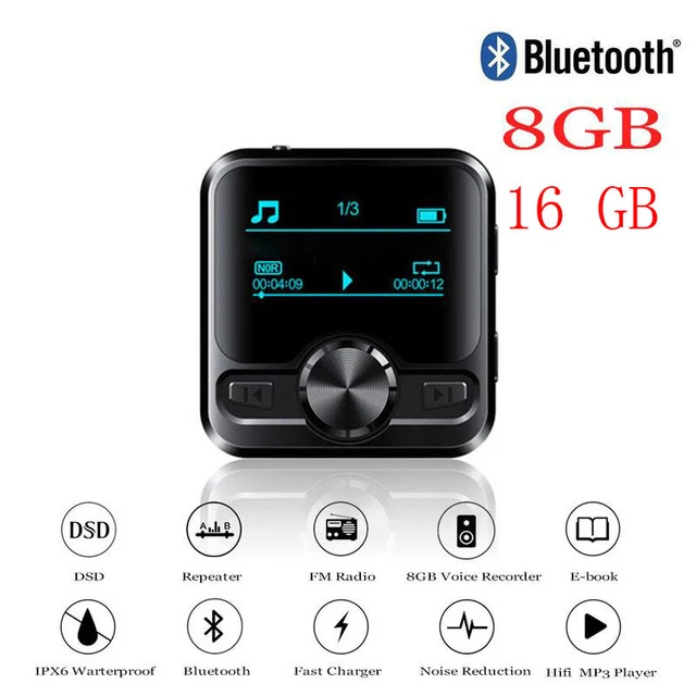 Hifi Спортивный Bluetooth Mp3 диктофон плеер Dsd 8 Гб ручка аудио Fm радио Поддержка E
