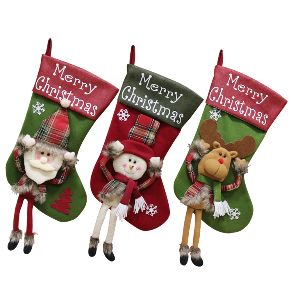 

Large Creative Christmas Stocking,Chrismas Decorations for Home Christmas Tree Ornaments Gift Holders Stockings Enfeite De Natal