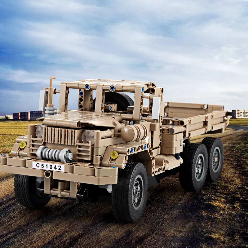 

Cada Double E 545pcs C51042W 38cm Building Block RC Car Military Truck Toy With Transmitter Christmas Gift For Kids Boys Toys