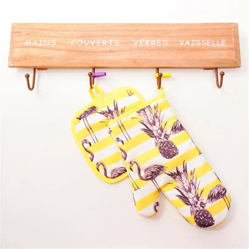 Cotton Kitchen Insulated Pad Cooking Microwave Baking BBQ Oven Potholders Oven Mitts Kitchen Gloves cotton pot holders