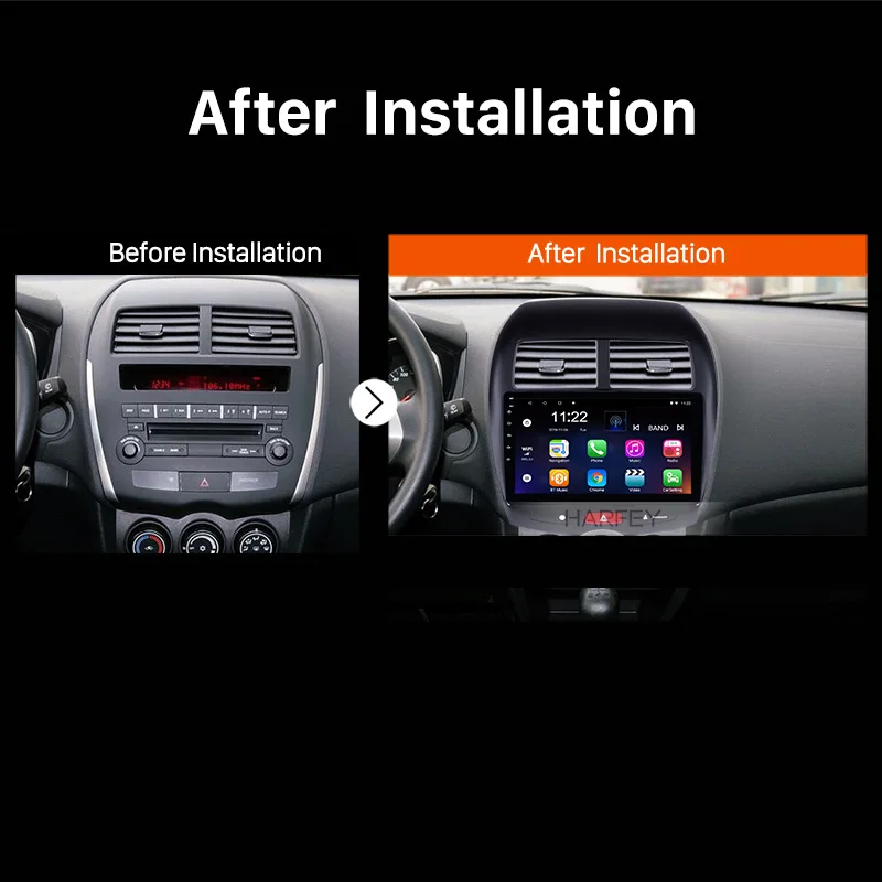 Top Harfey Android 8.1 10.1" For Mitsubishi ASX Peugeot 4008 2010 2011-2015 Car Multimedia player 2DIN GPS Navi radio stereo 5