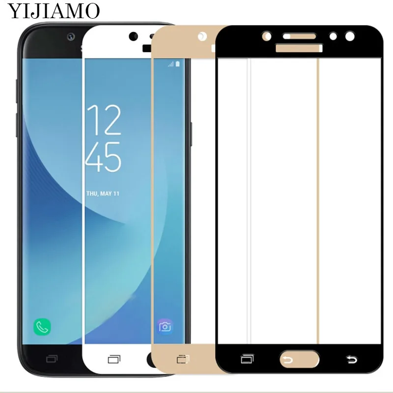 

Full Cover For Samsung Galaxy J5 2017 Tempered Glass 3D 9H Explosion-proof Screen Protector On For Samsung J5 Pro SM J530F Film
