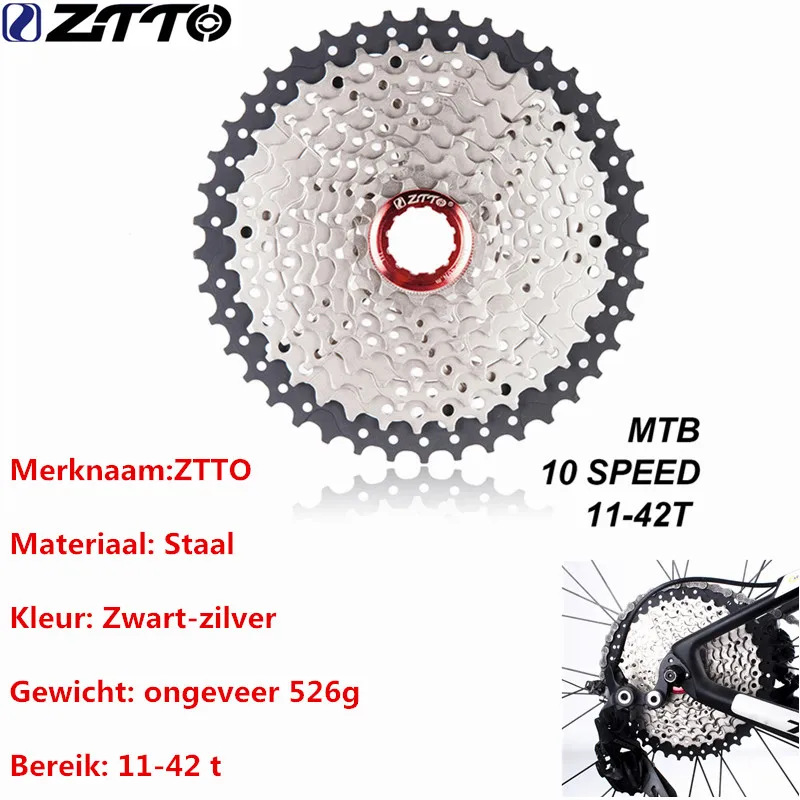 ZTTO MTB горный велосипед 11 42T 10 скорость s широкое соотношение кассетных звездочек