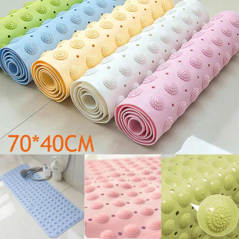 

Brand New Style High quality PVC Massage Rubber Non Slip Bathroom Solid Bath Shower Mat Strong Suction