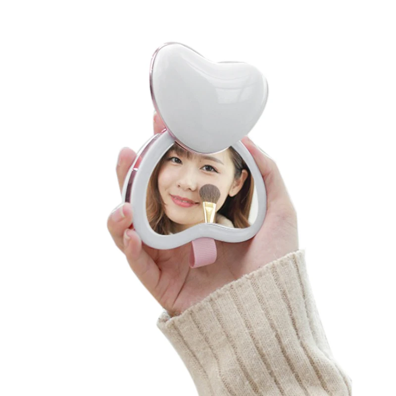 

Gift 3600Mah Usb Hand Warmers Charging Treasure Dual-Use Mini With Fill Light Makeup Mirror Mobile Power
