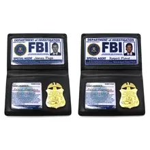 Детские ролевые занятия, игрушки для игр, сверхъестественное, Дин Сэм Винчестер, FBI, металлический значок, держатель для карт, полицейский ID, кошельки для карт, держатель