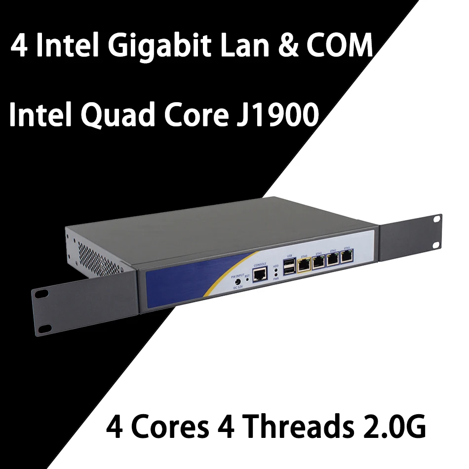 ^*Best Offers Firewall Mikrotik Pfsense VPN Network Security Appliance Router PC Intel Quad Core COM J1900,[HUNSN SA18R],(4LAN/LAN/2USB/1VGA)